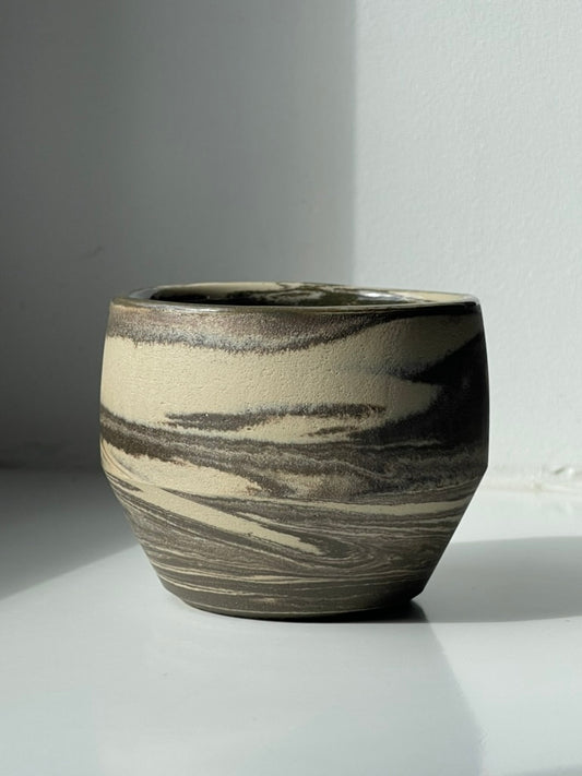 Flat White - V Cup - Dark Green Marble - 200ml